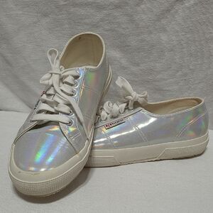 Superga Iridescent Hologram Womens Size 10 Sneakers